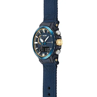 Pre-owned Casio Pro Trek Prw-61ss-2jr 50th Anniversary Limited Solar Radio Men Watch Blue