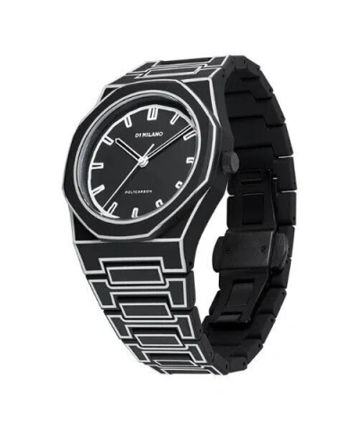Pre-owned D1 Milano Polycarbon Sketch Watch 40.5mm Black Sketch Pcbj33