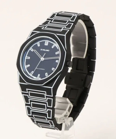 Pre-owned D1 Milano Polycarbon Sketch Watch 40.5mm Black Sketch Pcbj33