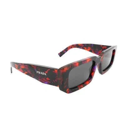Pre-owned Prada Grey Rectangular Men's Sunglasses Pr 06ys 06v5s0 53 Pr 06ys 06v5s0 53 In Gray