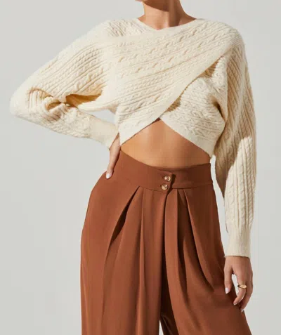Astr Mariana Sweater In Cream In White