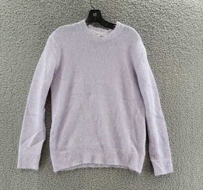 Pre-owned Nn07 Walther 6526 Solid Regular Fit Crewneck Sweater Men's Small Purple Rose In Purple Roase