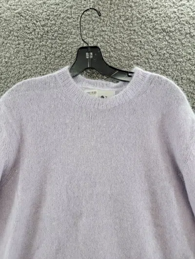 Pre-owned Nn07 Walther 6526 Solid Regular Fit Crewneck Sweater Men's Small Purple Rose In Purple Roase