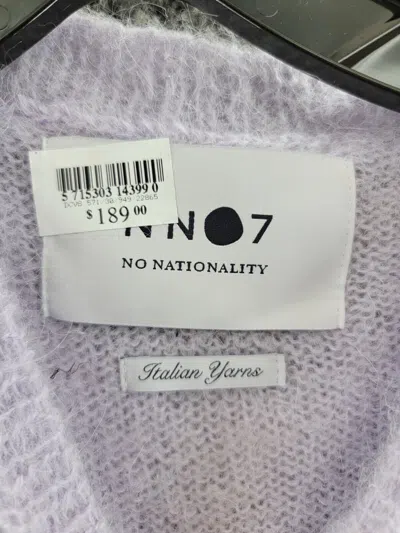 Pre-owned Nn07 Walther 6526 Solid Regular Fit Crewneck Sweater Men's Small Purple Rose In Purple Roase