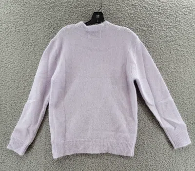 Pre-owned Nn07 Walther 6526 Solid Regular Fit Crewneck Sweater Men's Small Purple Rose In Purple Roase