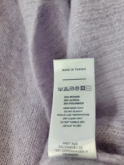 Pre-owned Nn07 Walther 6526 Solid Regular Fit Crewneck Sweater Men's Small Purple Rose In Purple Roase