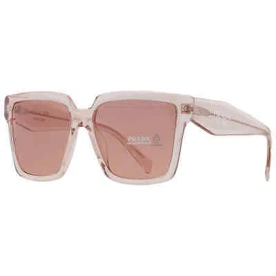 Pre-owned Prada Geranium/petal Crystal Sunglasses 56 Mm (pr-24zs-13i08m-56) In Purple