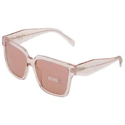 Pre-owned Prada Geranium/petal Crystal Sunglasses 56 Mm (pr-24zs-13i08m-56) In Purple