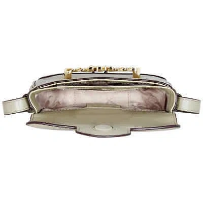 Pre-owned Michael Kors Hally Signature Saddle Crossbody Bag 32f1l2hc1l In Green