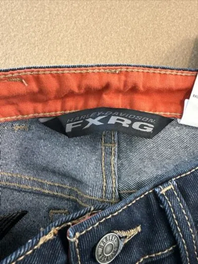 Pre-owned Harley-davidson ® Women's Fxrg Armalith Denim Mid-rise Jeans 27 Indigo 98268-19vw In Blue