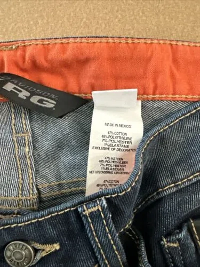 Pre-owned Harley-davidson ® Women's Fxrg Armalith Denim Mid-rise Jeans 27 Indigo 98268-19vw In Blue