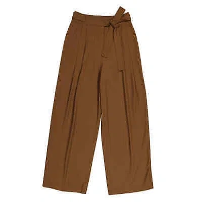 Pre-owned Burberry Ladies Warm Walnut Nico Trousers, Brand Size 4 (us Size 2) In Check Description