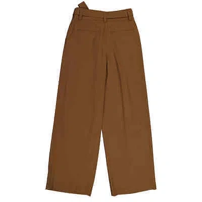 Pre-owned Burberry Ladies Warm Walnut Nico Trousers, Brand Size 4 (us Size 2) In Check Description