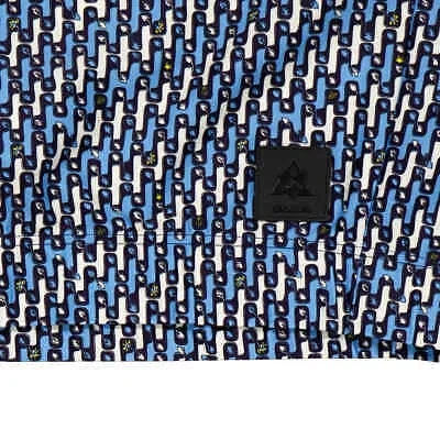 Pre-owned Moncler Ladies Bright Blue Abstract-pattern Cropped Tank Top