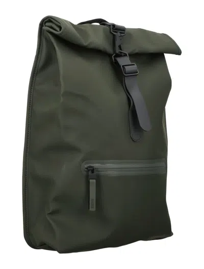 Shop Rains Rolltop Backpack In Green