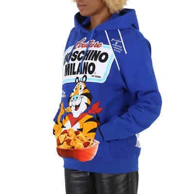 Pre-owned Moschino Tony The Tiger Graphic Hoodie In Blue