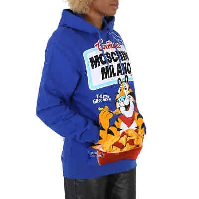 Pre-owned Moschino Tony The Tiger Graphic Hoodie In Blue