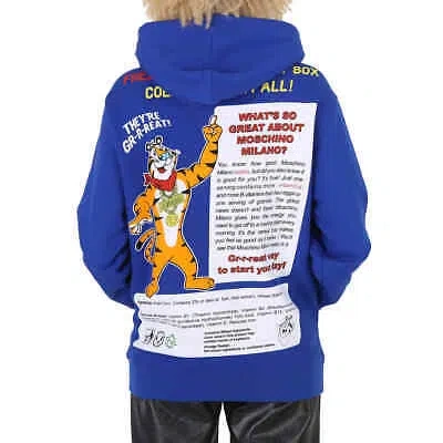 Pre-owned Moschino Tony The Tiger Graphic Hoodie In Blue