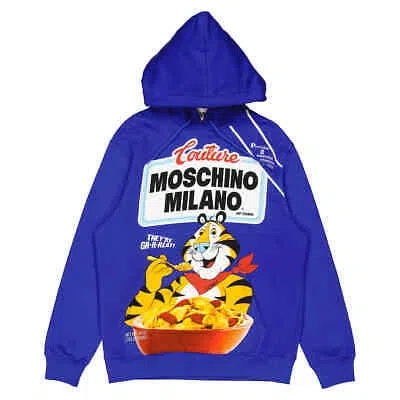 Pre-owned Moschino Tony The Tiger Graphic Hoodie In Blue