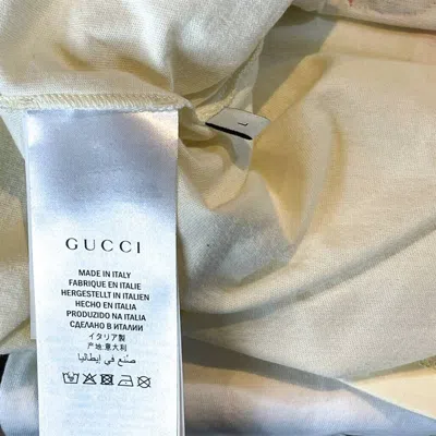 Pre-owned Gucci Spiritismo Oversized Long Sleeve T-shirt In Cream Sz L In White