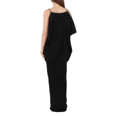 Pre-owned Burberry Black Crystal And Chain Detail Stretch Jersey Sleeveless Gown
