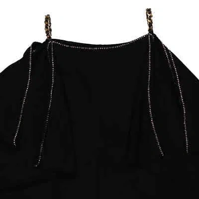 Pre-owned Burberry Black Crystal And Chain Detail Stretch Jersey Sleeveless Gown
