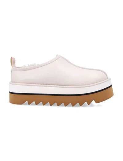 Stella Mccartney Sneakelyse Vegan Platform Slipper Mules In Greggio White