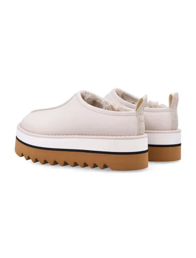 Stella Mccartney Sneakelyse Vegan Platform Slipper Mules In Greggio White