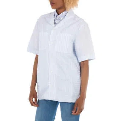Pre-owned Burberry Gingham Check Print Oversized Shirt In Blue