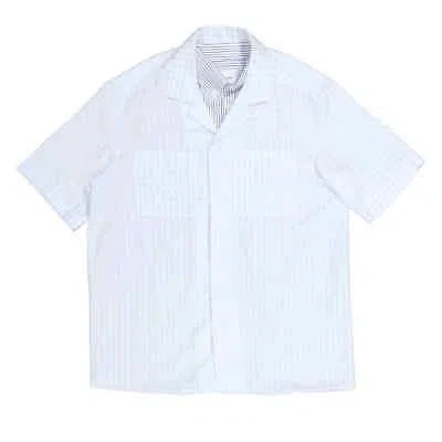 Pre-owned Burberry Gingham Check Print Oversized Shirt In Blue