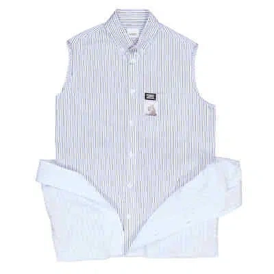 Pre-owned Burberry Gingham Check Print Oversized Shirt In Blue