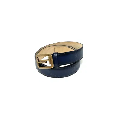Pre-owned Tod's Tods Mens Blue Leather Belt Sizes 38 40 Us 95 100 Eu