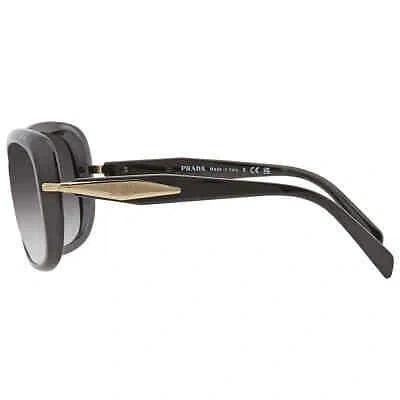 Pre-owned Prada Grey Gradient Butterfly Ladies Sunglasses Pr 04zs 1ab09s 57 Pr 04zs 1ab09s In Gray