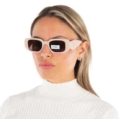 Pre-owned Prada Purple Brown Rectangular Ladies Sunglasses Pr 17ws Vyj6x1 49