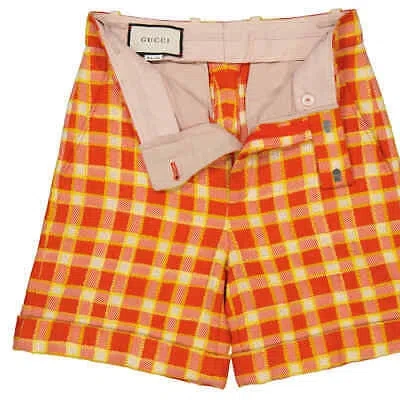 Pre-owned Gucci Check Tweed Shorts In Multicolor
