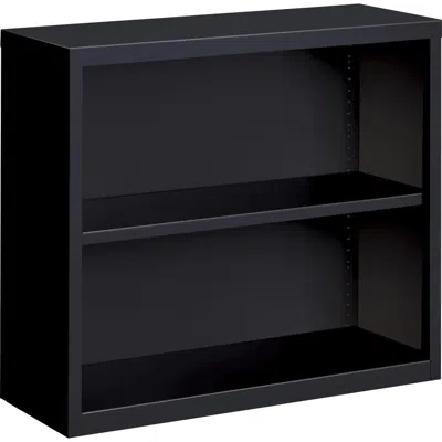 Lorell Fortress Series Bookcase - 34.5" X 13" X 30" - 2 X Shelf(ves) - Black - Powder Coated - Steel - Recy