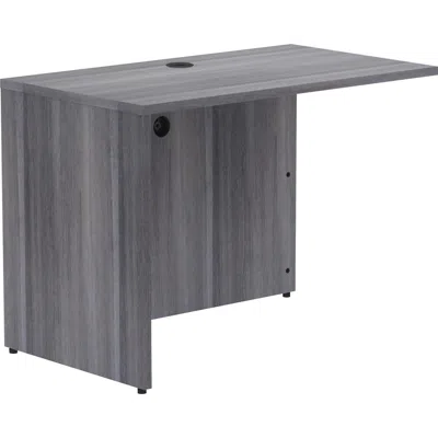 Lorell Essentials Series Return Shell - 42" X 24"29.5", 1" Top - Laminate, Weathered Charcoal Table Top - M