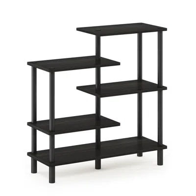 Furinno Turn-n-tube 5-tier Accent Display Rack, Espresso/black