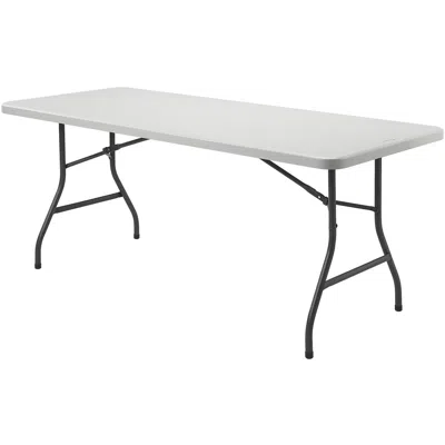 Lorell Ultra-lite Banquet Table - Light Gray Rectangle Top - Dark Gray Folding Base - 600 Lb Capacity X 60"