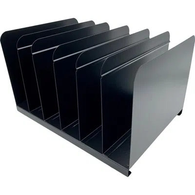 Huron 6-slot Vertical Book Rack - 6 Compartment(s) - Vertical - 9" Height X 15" Width X 11" Depth - Durabl