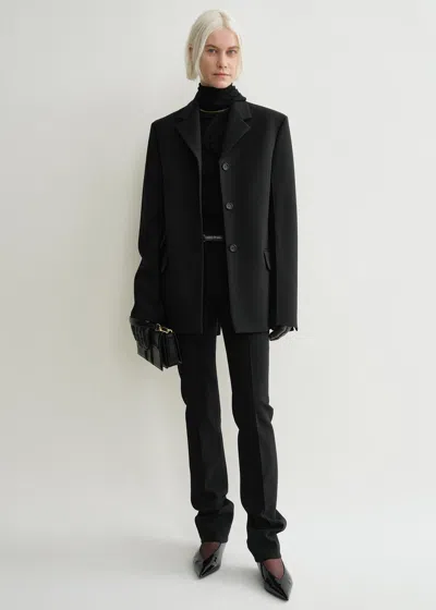 Totême Straight Blazer Black In Black