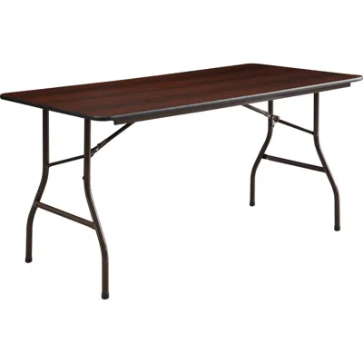Lorell Economy Folding Table - Melamine Rectangle Top - 500 Lb Capacity - 60" Table Top Length X 30" Table
