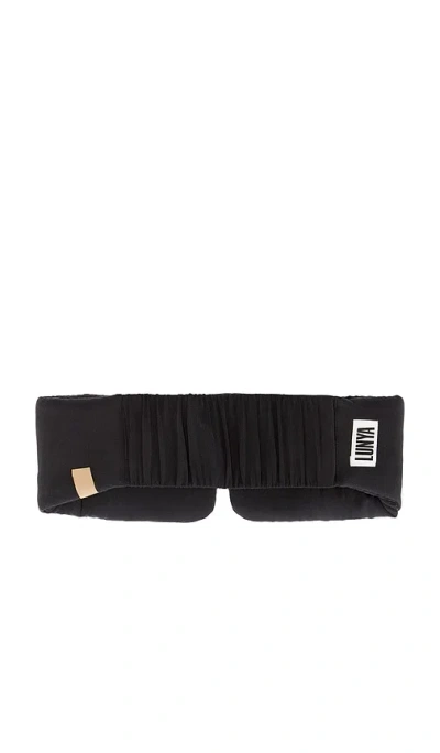 Lunya Washable Silk Sleep Mask In Immersed Black