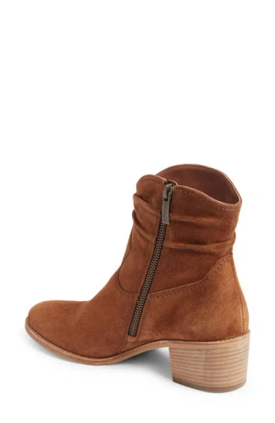 Paul Green Shilo Western Bootie In Toffee Soft Suede