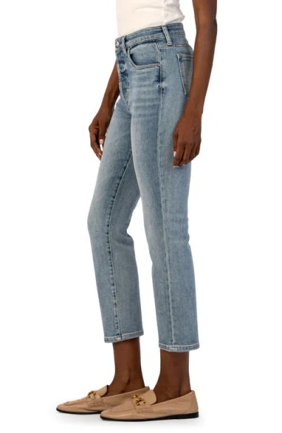 Kut From The Kloth Elizabeth High Waist Crop Straight Leg Jeans In Supported