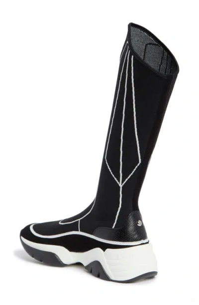 Longchamp Tall Shaft Tennis Boot In Black
