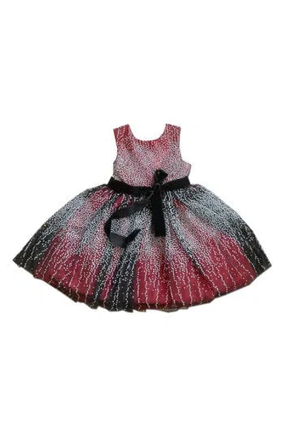 Joe-ella Kids' Tinsel Sparkle Mesh Party Dress In Red