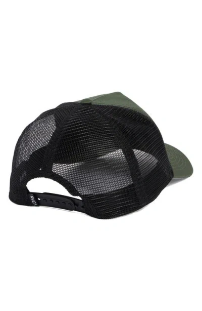 Rvca Aoki Adjustable Trucker Hat In Cactus Green