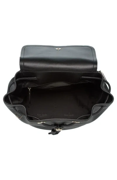 Kate Spade New York Rosie Medium Leather Flap Backpack In Black