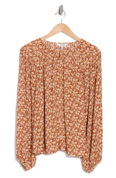 Joie Jenny Floral Woven Top In Umber Multi